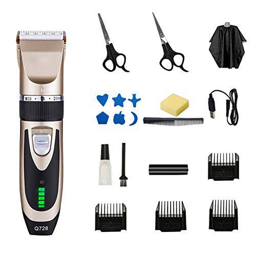 Hair Clipper Kit with Cape,SUNSENT Cordless Hair Cutting Kit,Professional Haircut Kit for Home Salon, Rechargeable Hair Trimmer Grooming Kit for Men,Women,Kid