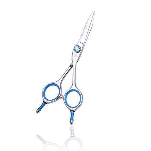 5.0 inch Silver 440C Hair Cutting Scissors/Shears with Bag - Perfect for Salon, Barber, Hairstylist, Hairdresser and Home Use (5 inch)