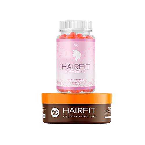 HAIRFIT KIT: Repolarizing Mask with Vitamin E and Amino Acids + Hair Growth Gummies Vitamins for Stronger Hair