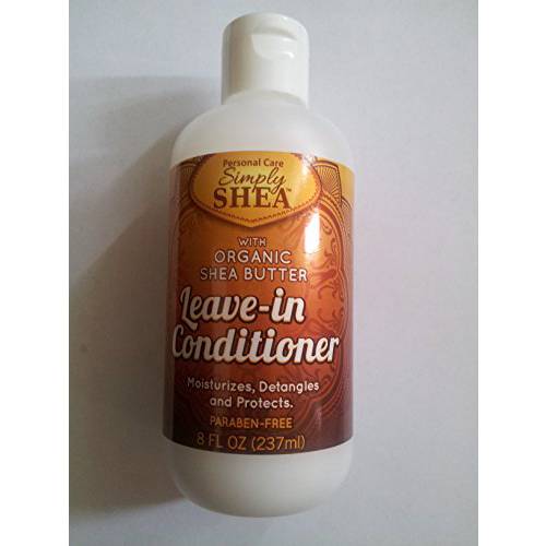 Simply Shea Leave-in Conditioner with Organic Shea Butter (Paraben-free) 8oz