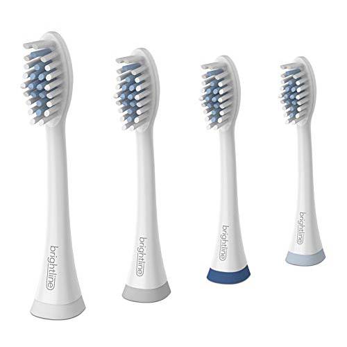 Brightline 86750 Replacement Brush Heads for 86700 Sonic Rechargeable Adjustable Intensity Toothbrush, 4 Count(Pack of 1)