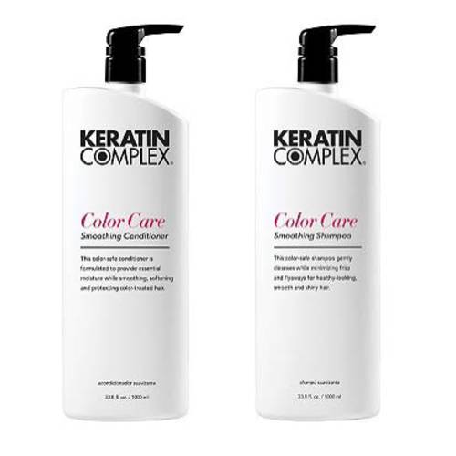 Keratin Complex Smoothing Therapy Color Care Shampoo and Conditioner Liter Duo, 33.8 Fl Oz (Pack of 2)