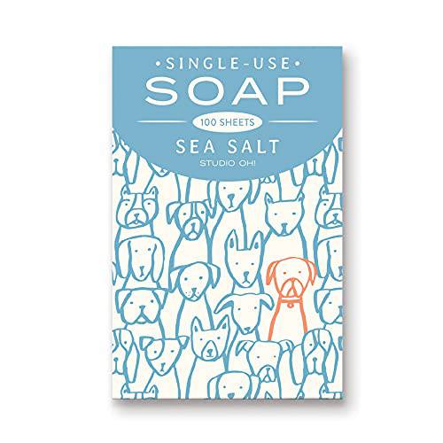 Studio Oh Single-Use Soap Sheets 100-Count - Buzzy Bee - Portable Hand Washing Soap Sheets in Lavender for On-the-Go Hand Cleaning - Add to Pocket, Purse, or Travel Bag