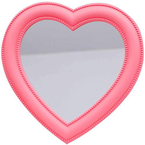 SALOCY Heart Shape Makeup Mirror Cosmetic Mirror Wall Desktop Mirror Vanity Mirror (Puple)