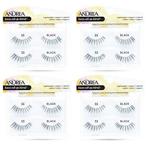 Andrea Two of a Kind False Lashes 53 Black, 4 Pack