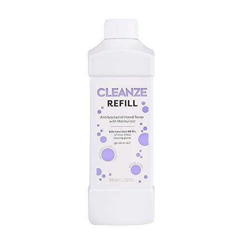 Cleanze Non-Bacillus Liquid Hand Soap Refill | 1 Liter Clean Serene Lavender Liquid Hand Soap Refill | Gentle Non-Bacillus Hand Soap Eliminates More Than 99.9% Illness Causing Bugs & Bacillus