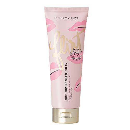 Pure Romance Coochy Cream, Conditioning Scented Shave Cream, Shaving Cream for Women to Experience their Smoothest Bikini Area, Legs, and Underarms, Truly Sexy Flirt