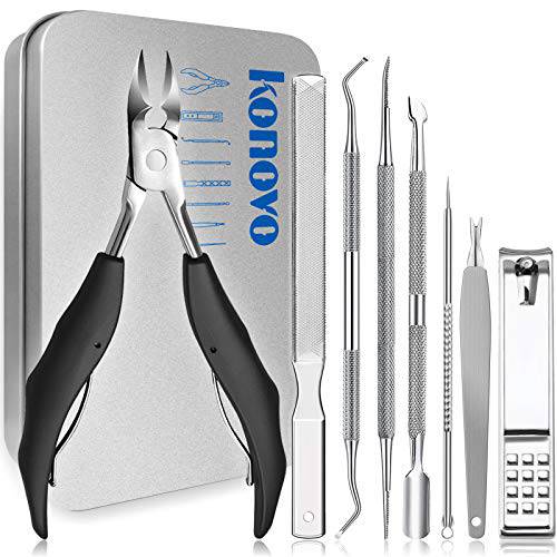Toenail Clippers for Seniors Thick Toenails, Toe Nail Clippers Adult Thick Nails Long Handle, Heavy Duty Nail Clippers Kit 6Pcs