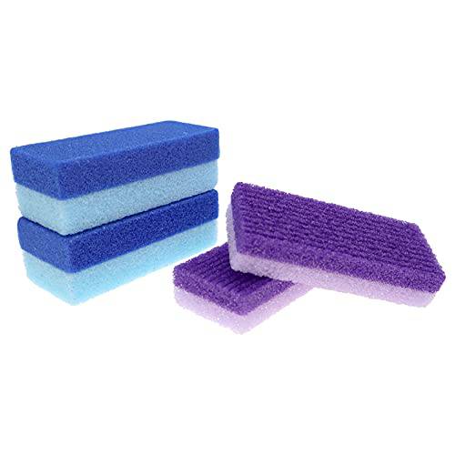 LULUKO Foot Pumice Stone and Scrubber for Feet Heels Callus and Dead Skins Callus Remover Pedicure Exfoliator Tool Footfile(4PCs)