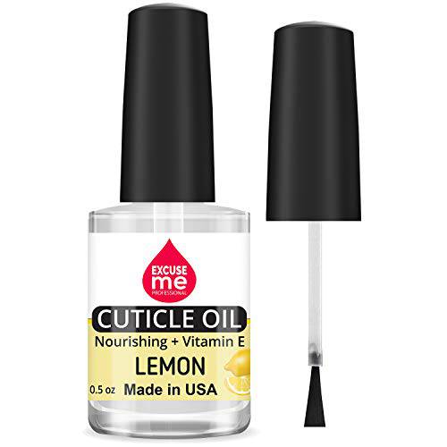 EXCUSE ME Professional Cuticle Oil Nourishing 0.5 oz Helps All Cracked Nails and Rigid Cuticles. (Lemon)