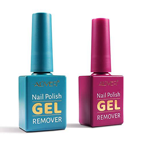 Gel Nail Polish Remover Set, Latex Tape Peel Off Liquid, Removes Soak-Off Gel Polish, Quickly, Clean and Harmless, Easy to Use, Don’t Hurt Your Nails - 15ml
