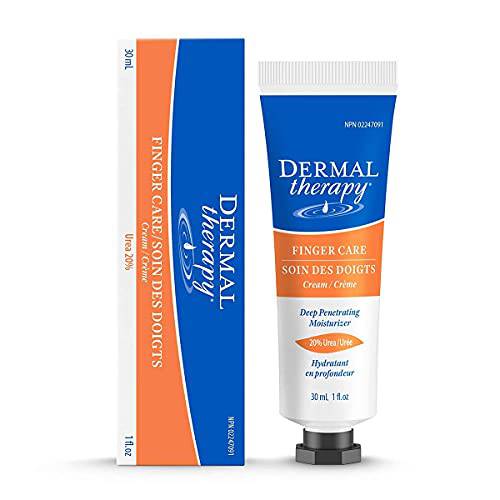 Dermal Therapy Finger Care Cream – Hydrating Treatment Repairs Skin to Heal Dry, Cracked Fingertips Resulting from Frequently Washed/Cleaned Hands | 20% Urea and 6% Alpha Hydroxy Acids | 1 fl. oz