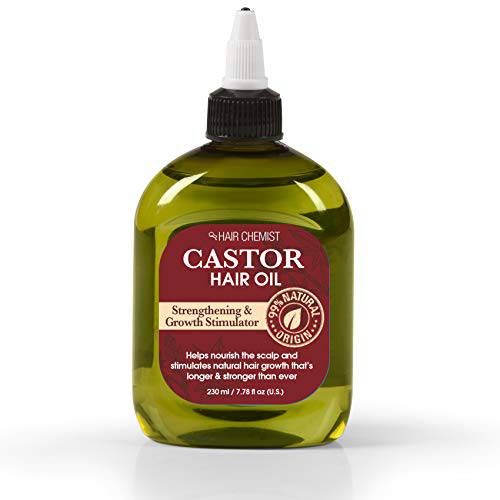 Hair Chemist Natural Castor Hair Oil 7.1 oz. - Strengthening & Growth Stimulator made with Natural Castor Oil for Hair Growth