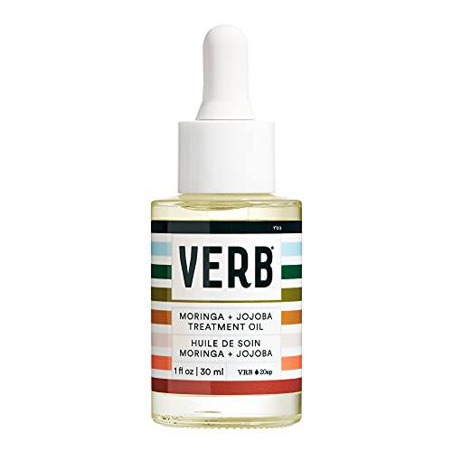 VERB Moringa + Jojoba Treatment Oil -Vegan Serum to Hydrate, Balance, Nourish and Repair Damaged Hair and Dry Scalp -Free of Silicone and Fragrance, 1 fl oz