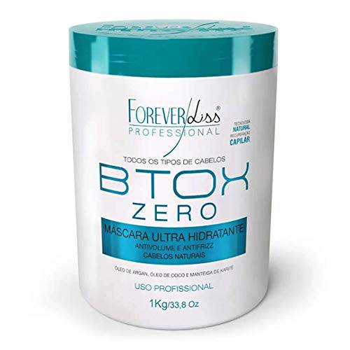 Forever Liss | Zero Btox Organic Mask | Progressive Brush Hair Straightening | Brazilian Keratin Treatment | Smooth Effect, Ultra Moisturizing, Volume Reduction, Frizzy Free | 33.8 Oz/1KG