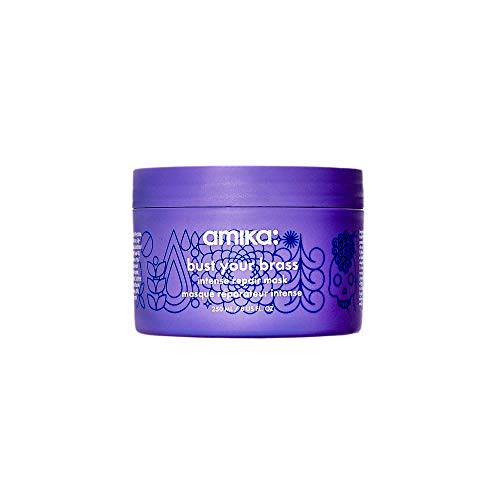 bust your brass cool blonde intense repair hair mask | amika