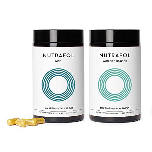 Nutrafol Bundle: Men’s Hair Growth Supplement and Women’s Balance Menopause Supplement for Thicker-Looking, Stronger-Feeling Hair (1-Month Supply Per Unit) (Mens & Womens Balance Core 1 Month Supply)