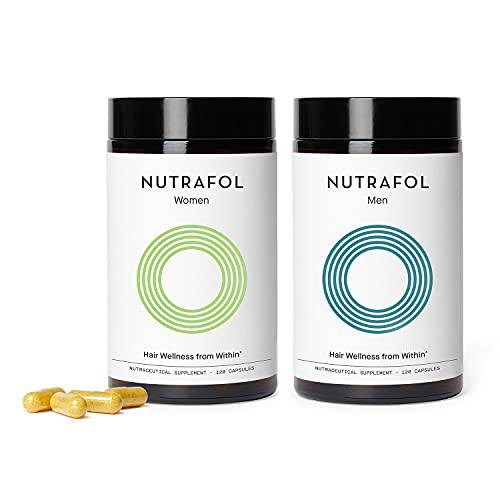 Nutrafol Bundle: Women and Hair Growth Supplements for Visibly Thicker Stronger 4 Capsules Per Day - 1 Month Supply Each