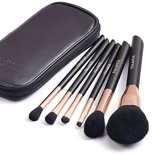 Makeup Brush Set, 6PCs Premium Synthetic Makeup Brushes with Bag Blending Face Powder Blush Concealers Eye Shadows Blush Professional Make Up Brushes (Rose Golden)