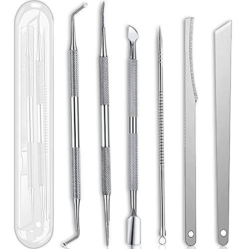 Ingrown Toenail Pedicure Tool Kit 7pcs Nail Manicure Kit Stainless Steel Nail Care Treatment for Nail Correction Polish Pain Relief true color 7 Piece Set (true color)