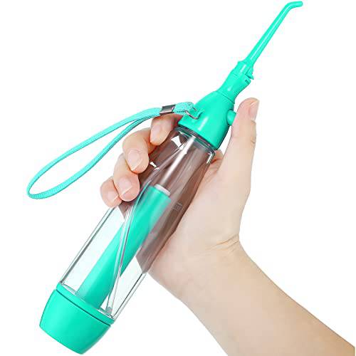 Tonsil Stone Remover Dental Water Jet Flosser Manual Pump Type Low Pressure Irrigator Oral Water Pick Disassemble Stone Removal for Tonsil Stone, Sore Throat and Bad Breath Solution (Olive Green)