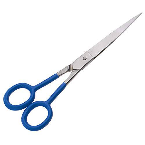 7 Ultra Sharp Professional Straight Barber Scissors, Stainless Steel Hair Cutting Shears For Men & Women w/Soft Easy Grip Handles