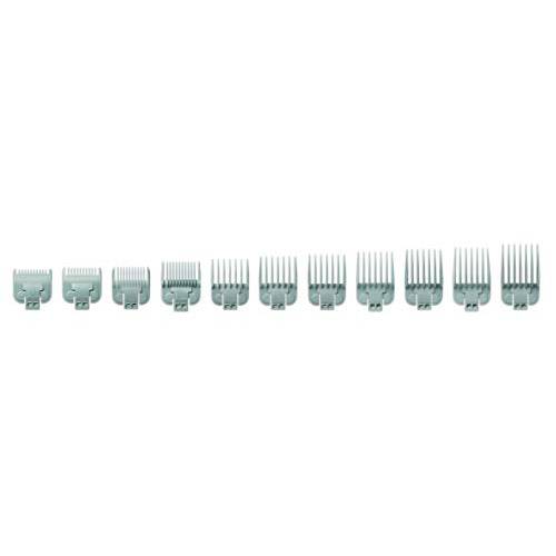 Andis Snap-On Blade Attachment Combs - Suitable for Hair Clipper Trimmer, Professional Use, Easy Clean, Long-Lasting - Sizes, 0, 0.5, 1, 1.5, 2, 3, 4, 5, 6, 7, 8 - 11/Piece Set, Gray