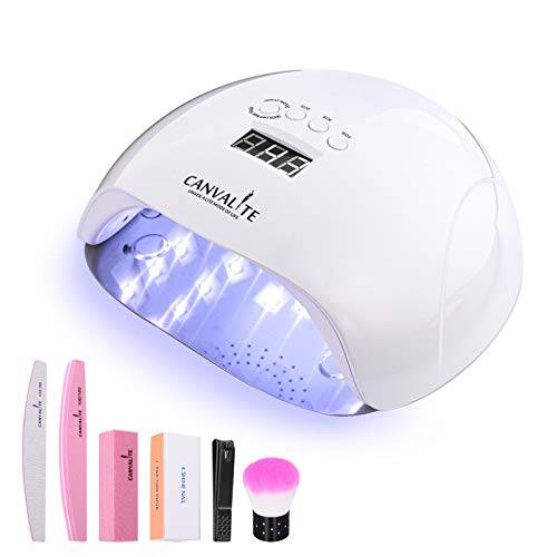 CANVALITE LED Nail Lamp LED Nail Light for Gel Nails Hand Skin Protection UV Light for Nails Auto Motion Sensor Portable UV Nail Lamp for Home and Salon (36W)