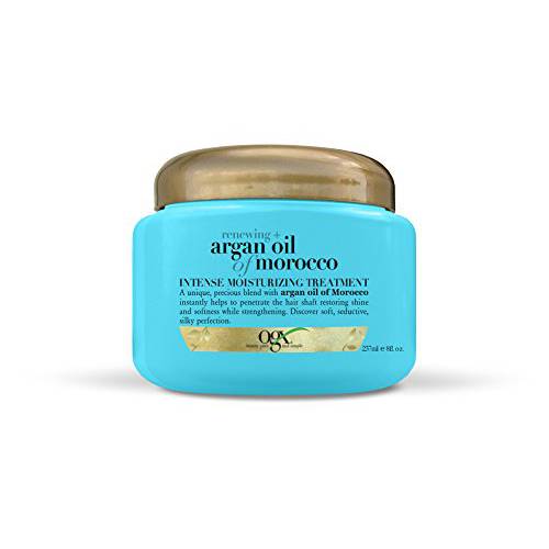 OGX Renewing + Argan Oil of Morocco Intense Hair Moisturizing Treatment, 3-in-1 Conditioner, Deep Conditioning Treatment & Hair Mask for Dry Hair, Paraben-Free, 8 oz