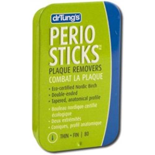 Dr. Tung’s Perio Sticks Plaque Removers, Thin 80 ea (Pack of 3)