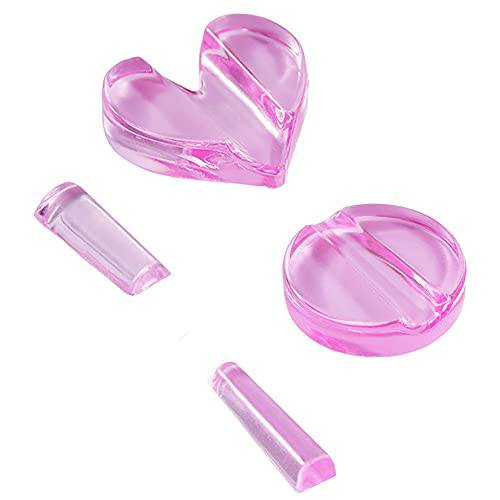 FUATY 2 Set Embossed Nail Molds Tool, Acrylic Nail Decal Bender Heart Star Moon Nail Art Charms Shaper Equipment for DIY Nail Design Metal Frame Bend Curve Kit