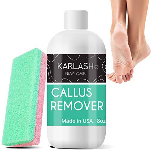 Professional Best Callus Remover Gel for Feet And Foot Pumice Stone Scrubber Kit Remove Hard Skins Heels and Tough Callouses from feet Quickly and Effortless 8 oz