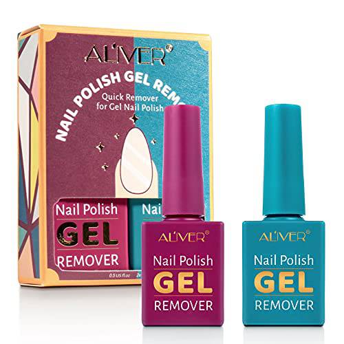 2 Pack Nail Polish Remover,Professional Removes Gel Nail Polish, Removes Soak-Off Gel Polish Burst Nail Polish Remover