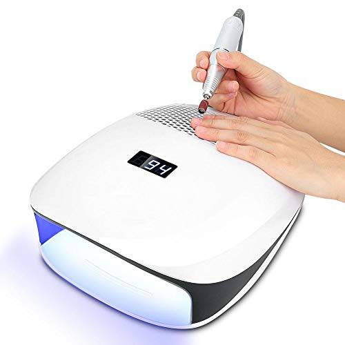 Nail Vacuum Cleaner,140W 35000RPM UV LED Nail Lamp Dust Collector Polish Machine UV Gel Curing Lamp Dryer for Salon/Manicure Store/Home Use(US Plug)
