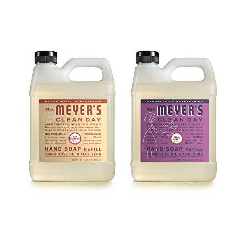 Mrs. Meyer’s Liquid Hand Soap Refill Variety Pack, 1 Oat Blossom, 1 Plumberry , 1 CT
