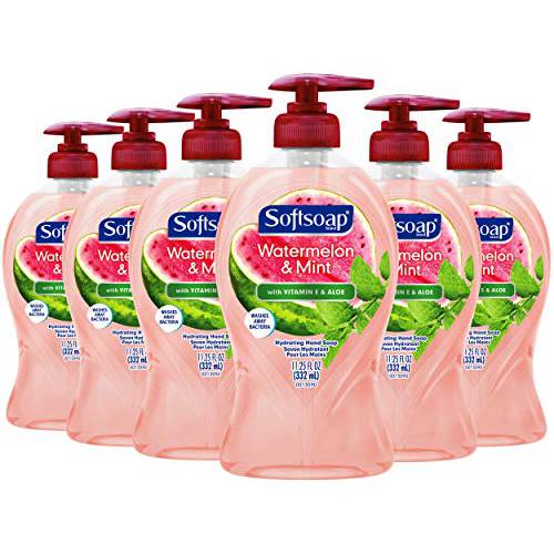 Softsoap Moisturizing Liquid Hand Soap Pump, Watermelon & Mint, 11.25 Ounce, 6 Pack