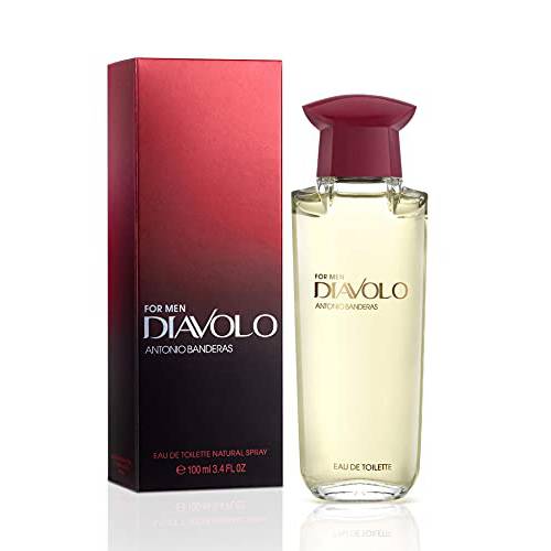 Antonio Banderas Perfumes - Diavolo - Eau de Toilette Spray for Men, Woody Leather Fragrance - 3.4 Fl Oz
