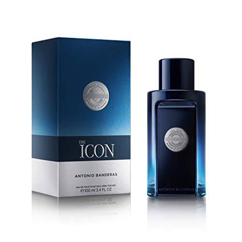 Antonio Banderas Perfumes -The Icon - Eau de Toilette Spray for Men, Amber Woody, Sandalwood Fragrance - 3.4 Fl Oz