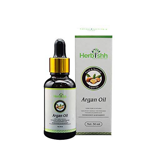 Herbishh Argan Oil for Hair – Deep Condition Hair Treatment Argan Oil – Ingredients Sourced from Morocco –Argan oil for Hair Frizz Control & Damage Repair –Nourishing Argan Oil Hair Serum 30ml