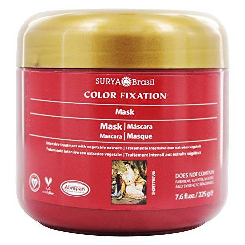 Surya Brasil Color Fixation Restorative Mask, For Color Treated or Dry Hair 7.94 Ounces