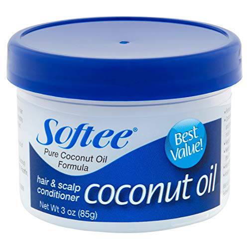 Softee Pure Coconut Oil Formula Hair and Scalp Treatment 3 Ounces each 2 Pack (6 Ounces Total)