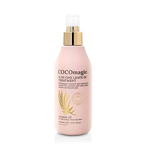 Cocomagic 10-in-1 Leave-in Hair Treatment with Coconut Oil | Hydrate, Detangle, Prevent Frizz | Smooths, Creates Silkiness | Gentle for All Hair Types | Paraben Free, Cruelty Free, Made in USA (8 oz)