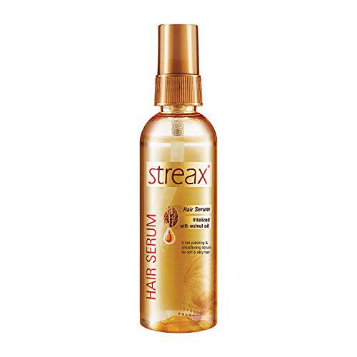 Streax Hair Serum Enriched with Walnut Oil Gives Frizz-free Satin Smooth Hair 100ml (3.5 Oz)