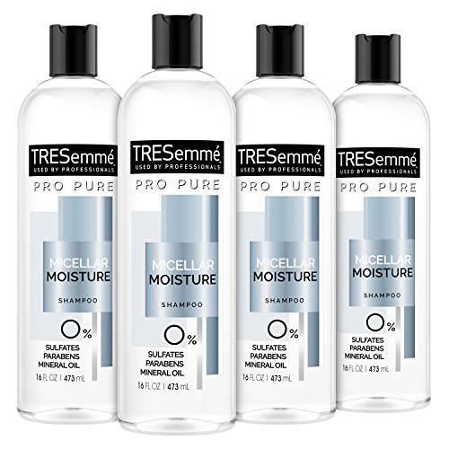 TRESemmé Pro Pure Shampoo For Daily Moisture Micellar Moisture Paraben Free, Dye Free Moisture Shampoo 16 oz 4 Count