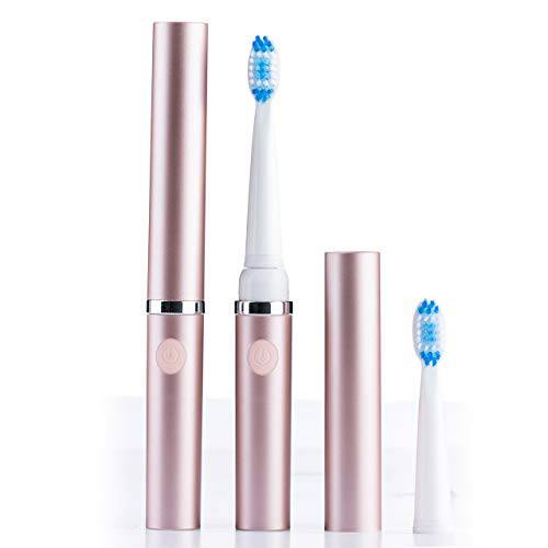 Go Sonic Toothbrush by Pop Sonic | The Go Everywhere Sonic Toothbrush - Metallic Rose