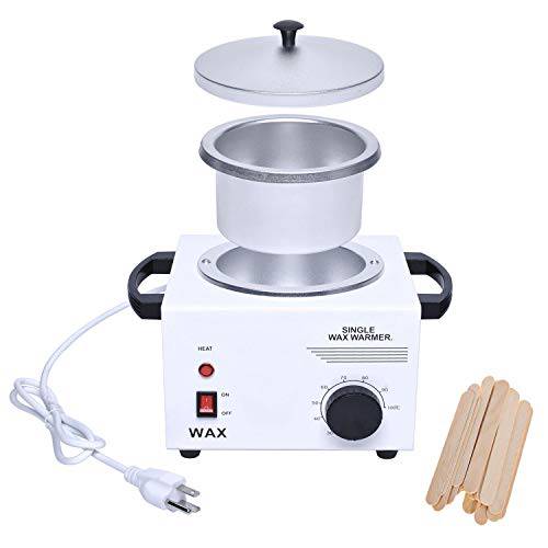 Single Pot Electric Wax Warmer Machine for Body Hair Removal Hot SPA Aluminum Heater with Wooden Wax Sticks