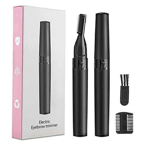 Electric Eyebrow Razor, Ear and Nose Hair Trimmer, Painless Facial Hair Remover, Battery-Operated Trimmer Clipper for Armpit Hair
