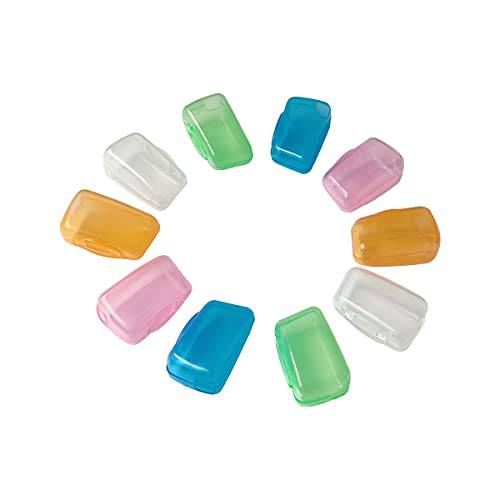 10 Pieces Portable Toothbrush Containers Travel Toothbrush Cap Cover Tooth Brush CapsConvenient for Travel, Home, Office and Hotel Use