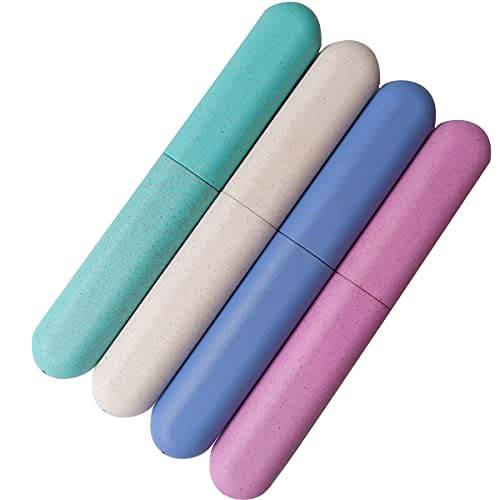 4 Pack Travel Toothbrush Case, Holder Toothbrush Travel Containers for Trip Home Camping Dust-Proof and Sanitary ，Travel Toothbrush Holder