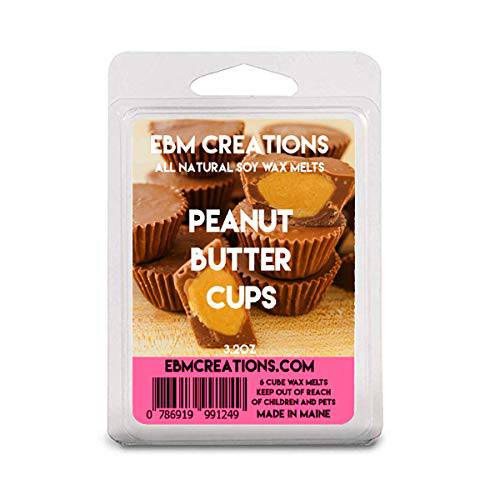 EBM Creations Scented All Natural Soy Wax Melts - 6 Pack Clamshell 3.2oz (Peanut Butter Cups)
